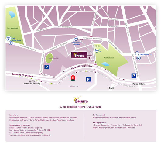Plan d'accès Seven Spirits